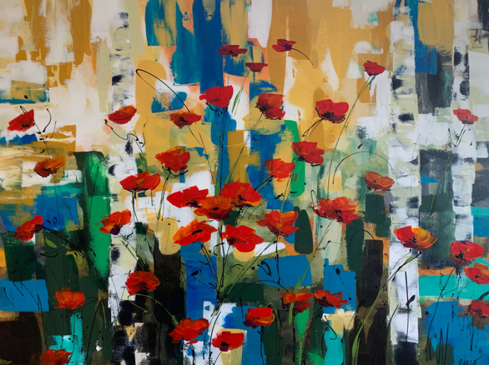 Artist Cisco - Oceanside Art Gallery - abstract floral